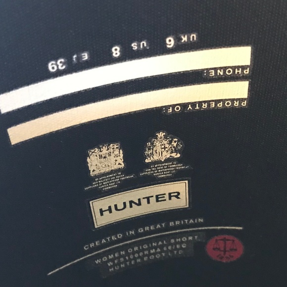 HUNTER BLACK ORIGINAL SHORT RAIN BOOTS - Picture 10 of 11